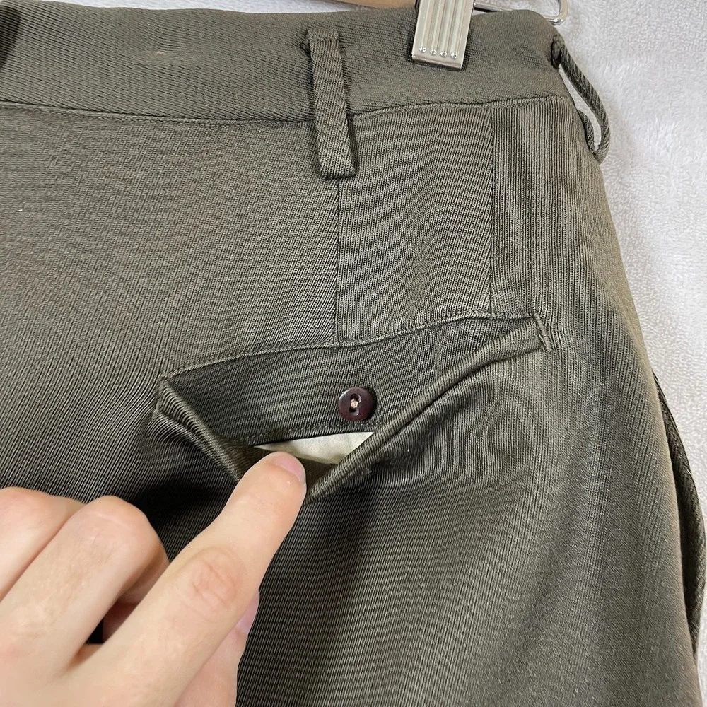 40s 50s Drop Loop Gabardine Pants Slacks Mens 28x28 Rockabilly True VTG Waldes